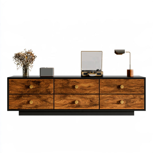 Mobile TV in legno, colore nero